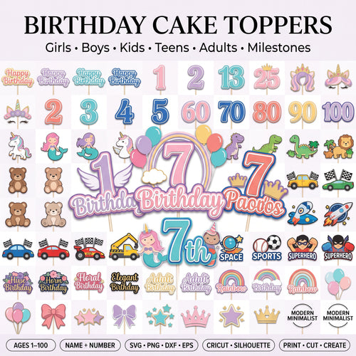 2500+ Cake Topper SVG Bundle