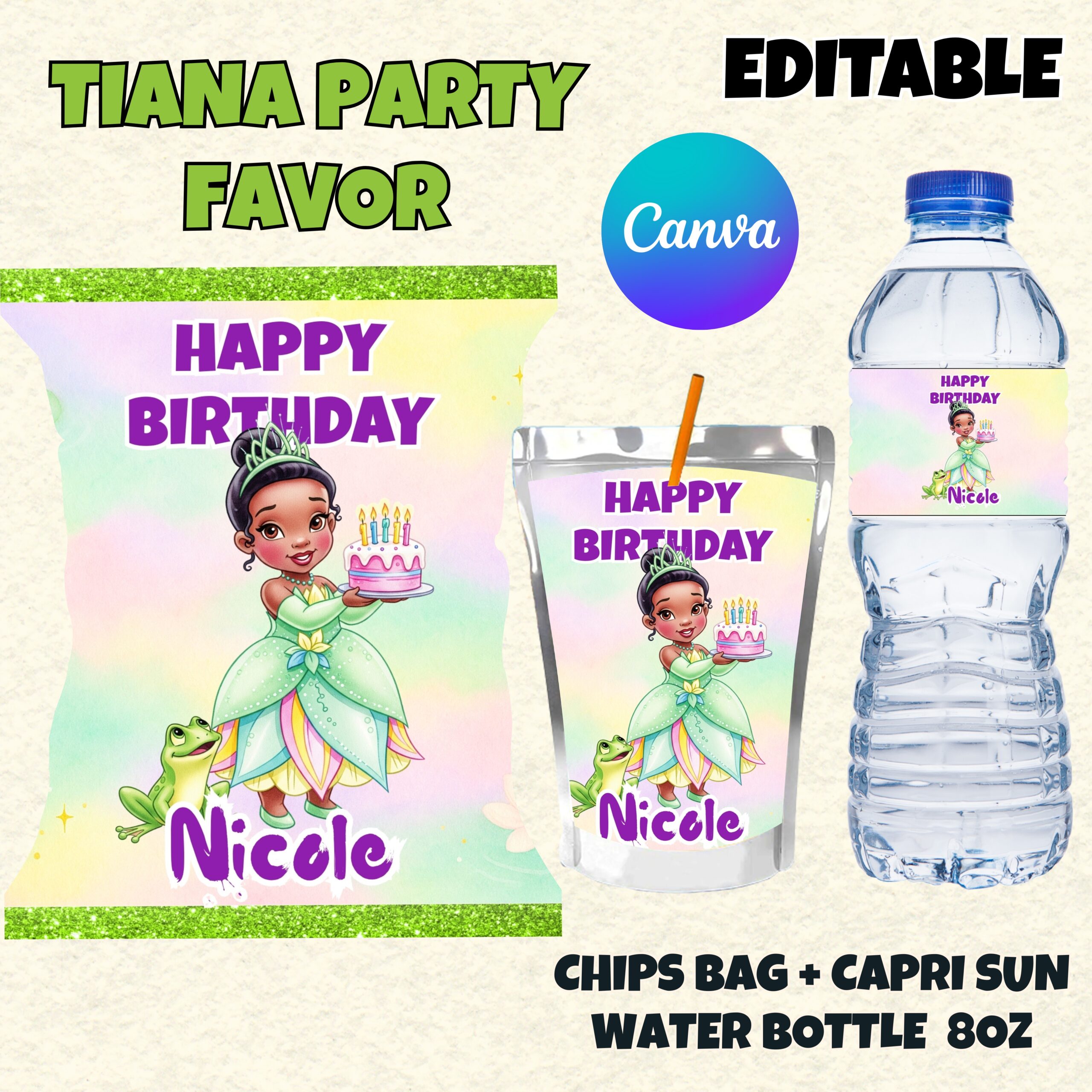 Princess Tiana Party Favor