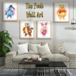 Winnie the Pooh Nursery Wall Art, Classic Pooh Prints, Tigger, Piglet & Eeyore, Watercolor Nursery Decor, Set of 4, Digital Download