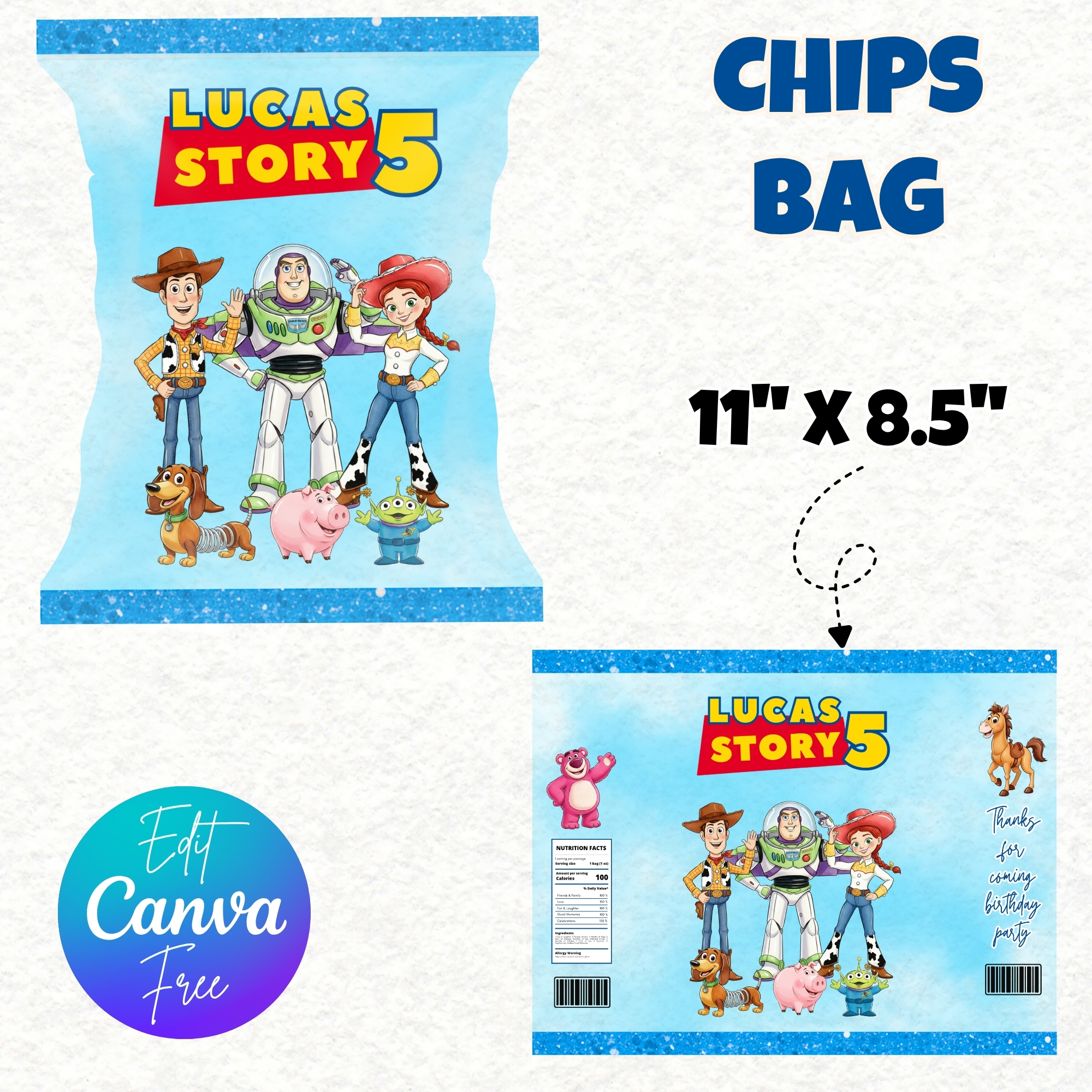 Toy Story Party Favors, Magical Toy Story Birthday Bundle, Toy Story Birthday, Toy Story Party Labels, Chips Bag, Capri Sun, Party Supplies