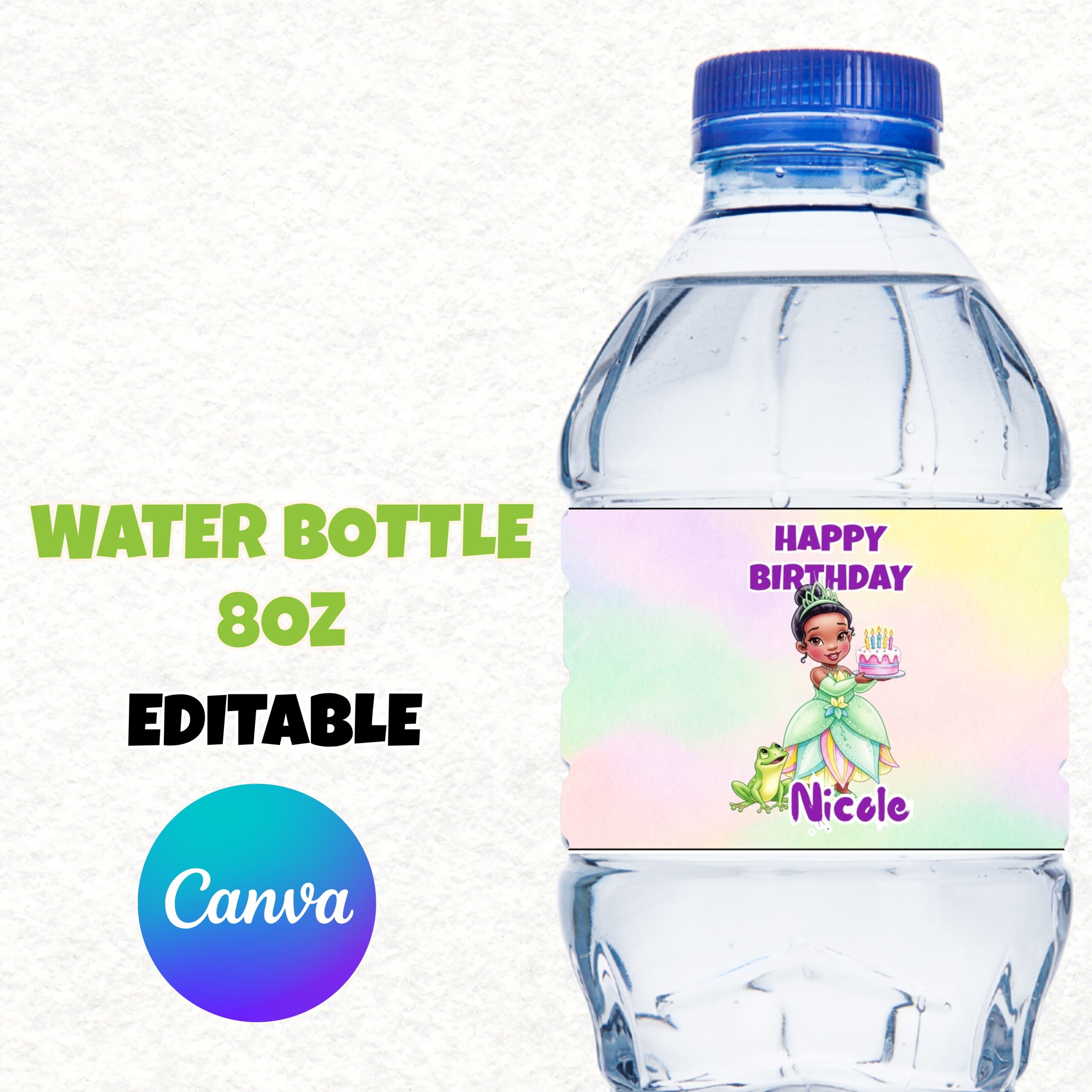 Princess Tiana Party Favor, Princess Tiana Birthday, Princess Tiana Party Kit, Frog Princess Birthday Favor, Adorable Party Decor