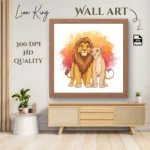 Simba and Nala Wall Art, Simba Nursery Print, Lion King Couple Art Print, Simba Nursery Print, Lion King Art Print, Adorable Simba Nala Wall Art