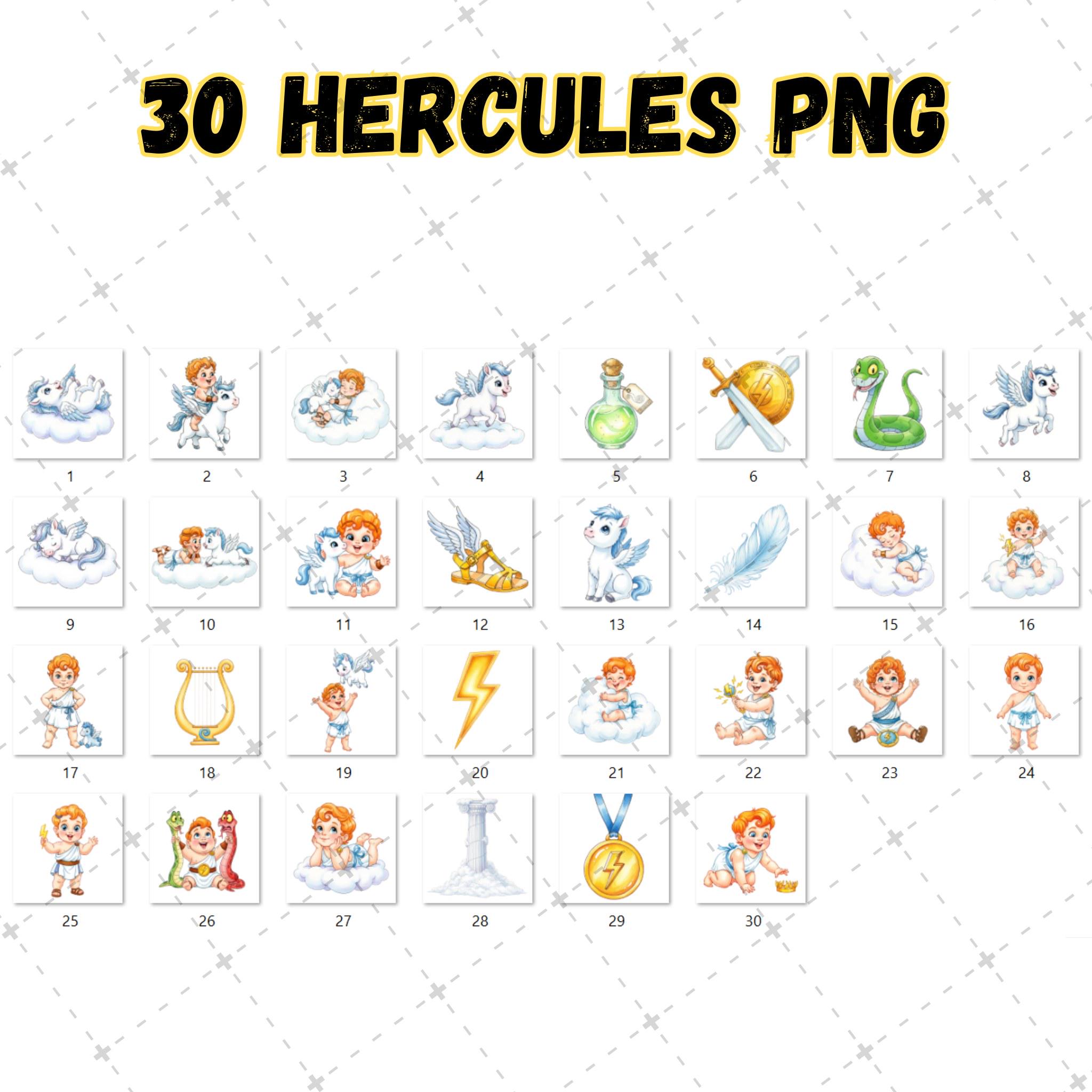Baby Hercules Clipart, Cute Cartoon PNG, Watercolor Hercules Birthday, Hercules Baby Shower, Baby Hercules & Pegasus Clipart, Adorable Hercules