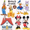 Classic Mickey Mouse Clipart, Mickey, Minnie, Donald Duck, Daisy Duck, Mickey and Minnie PNG, Cute Adorable Clipart, Watercolor Micky Friends