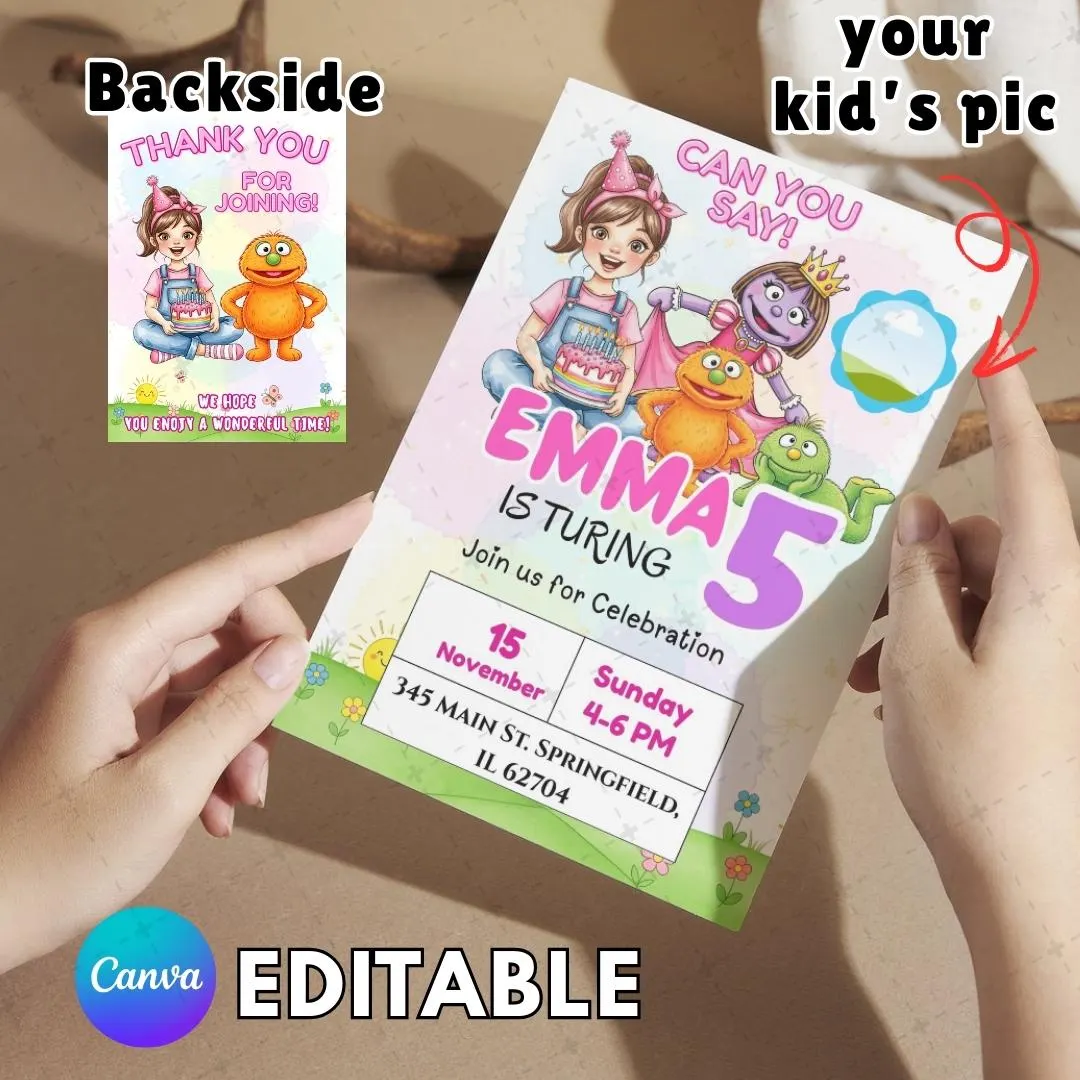 Miss Rachel Birthday Invitation Card