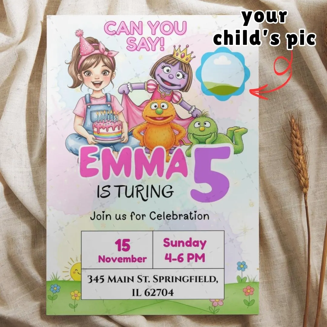 Editable Miss Rachel Birthday Invitation Card, Ms. Rachel Invite, Ms Rachel Party Invite Template, Adorable Ms Rachel Printable Birthday Invitation