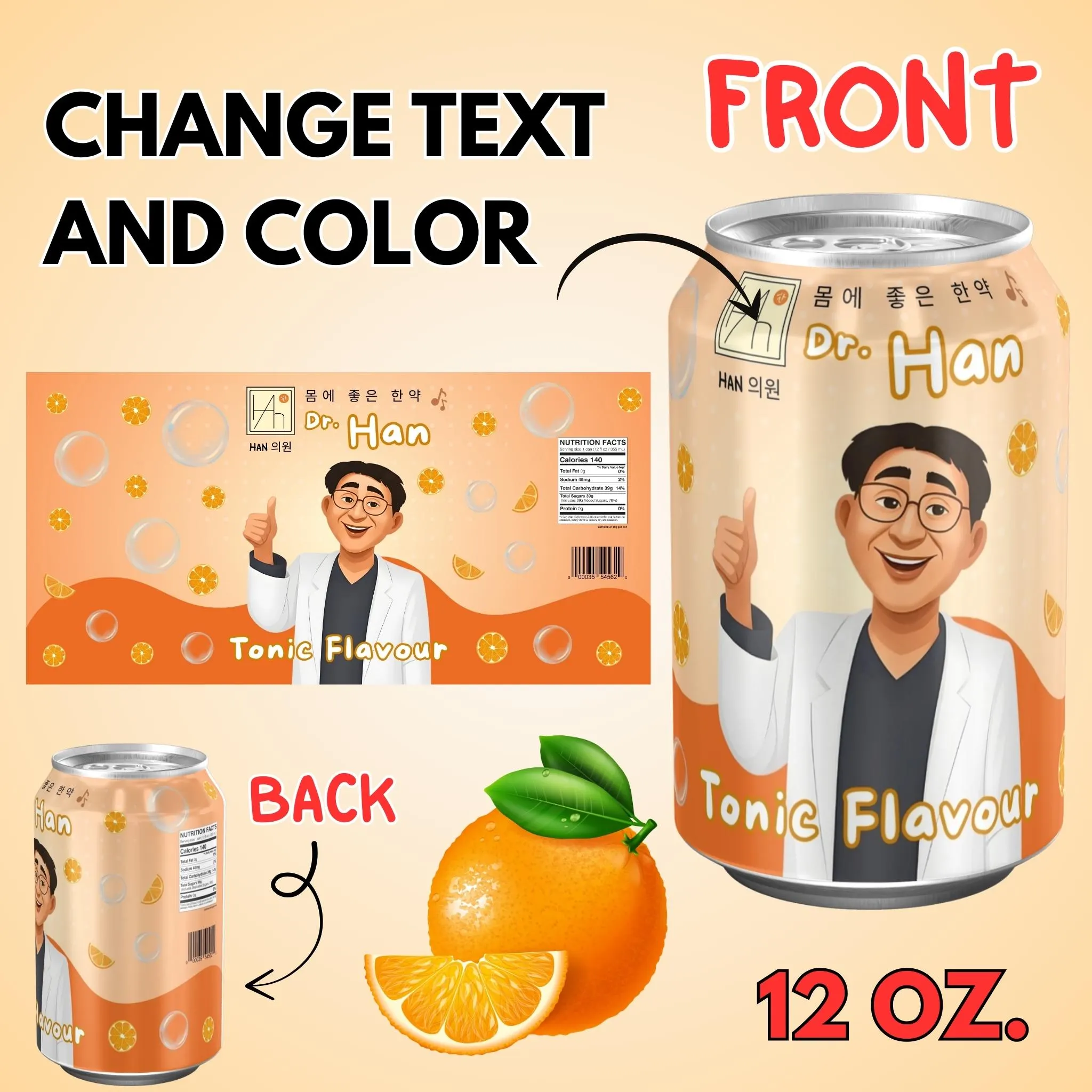 Kpop Demon Hunters Dr Han Tonic Can Label