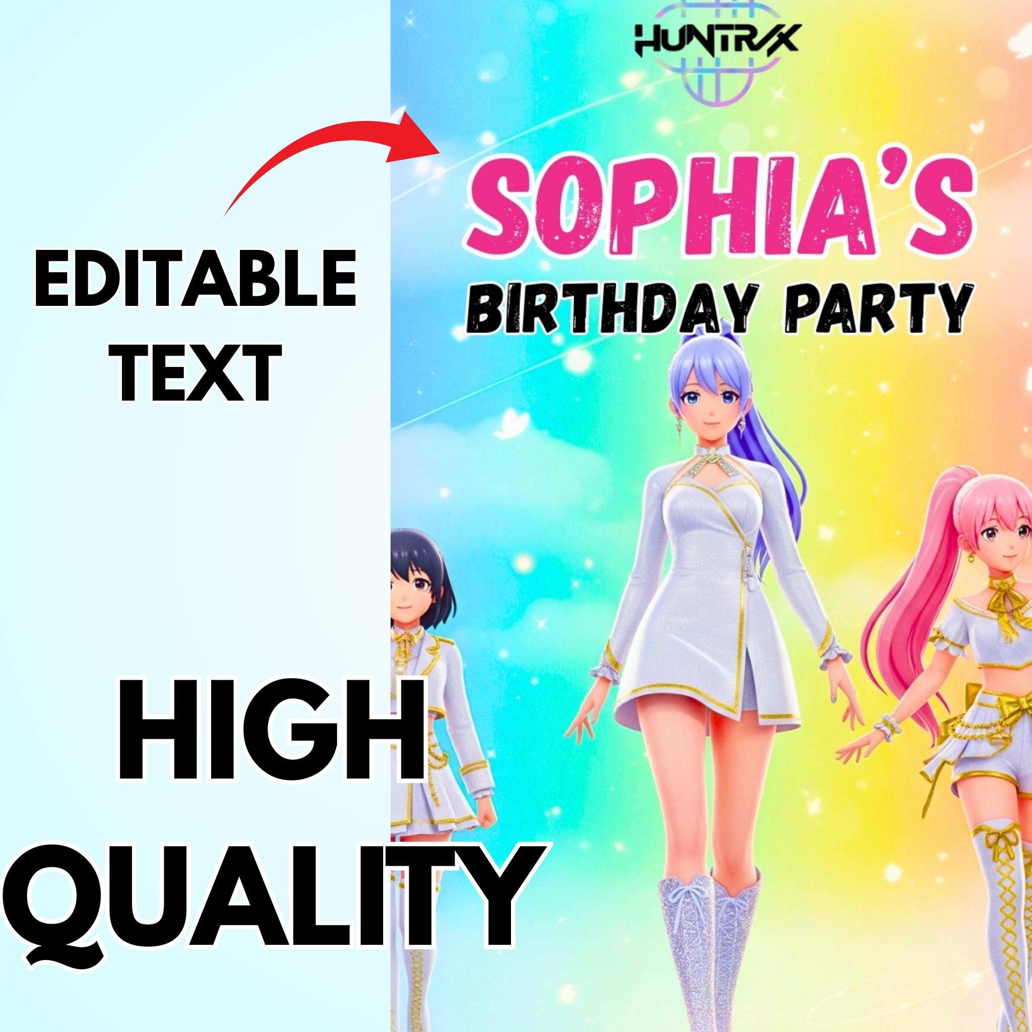 Editable Kpop Demon Hunter Chip Bag Label Birthday Party, Kpop Snack Wrapper, Adorable Kpop Party Favors, Kpop Huntrix, Personalized Kpop Party Favor