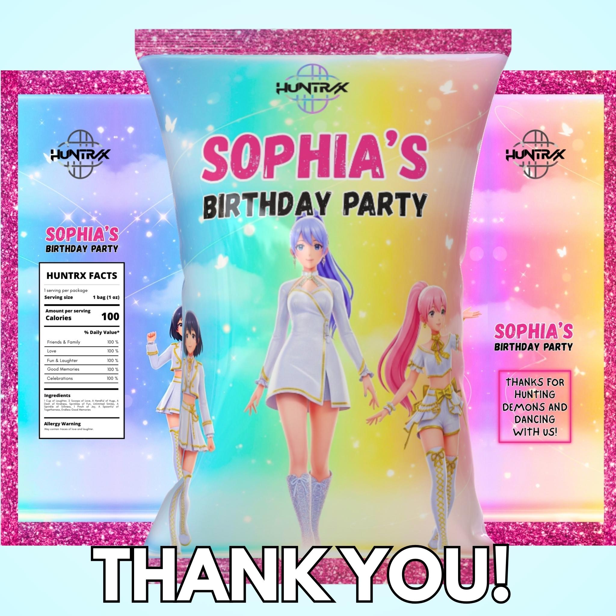 Editable Kpop Demon Hunter Chip Bag