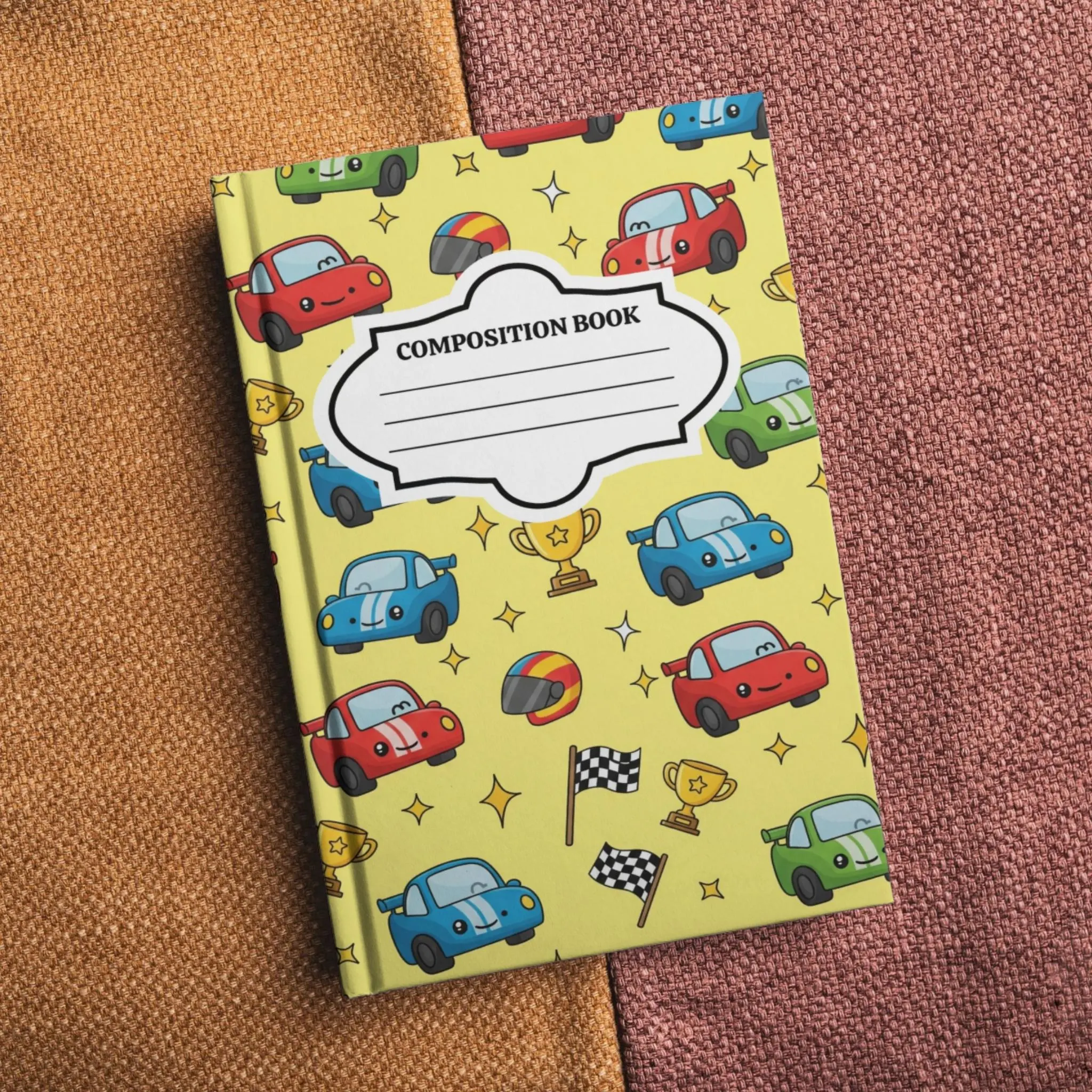 Editable School Composition Notebook Cover, 10 Cute Pink Girl Design, Canva Editable Template, Adorable Back to School Printable, 7.5" x 9.75" Inches