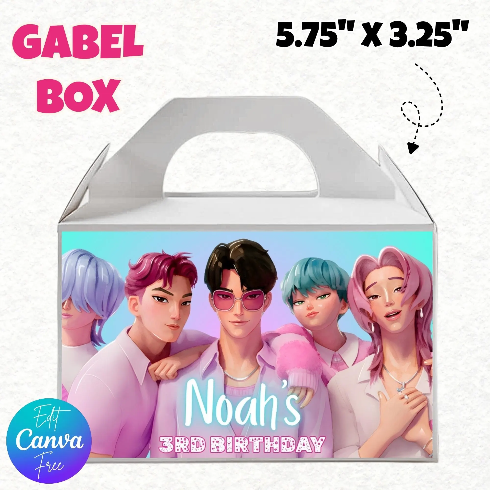 Saja Boys Kpop Party Favor Bundle, Kpop Printable Adorable Cosplay Party Decor, KPop Demon Hunters Printable, Demon Hunter Birthday Party Favors