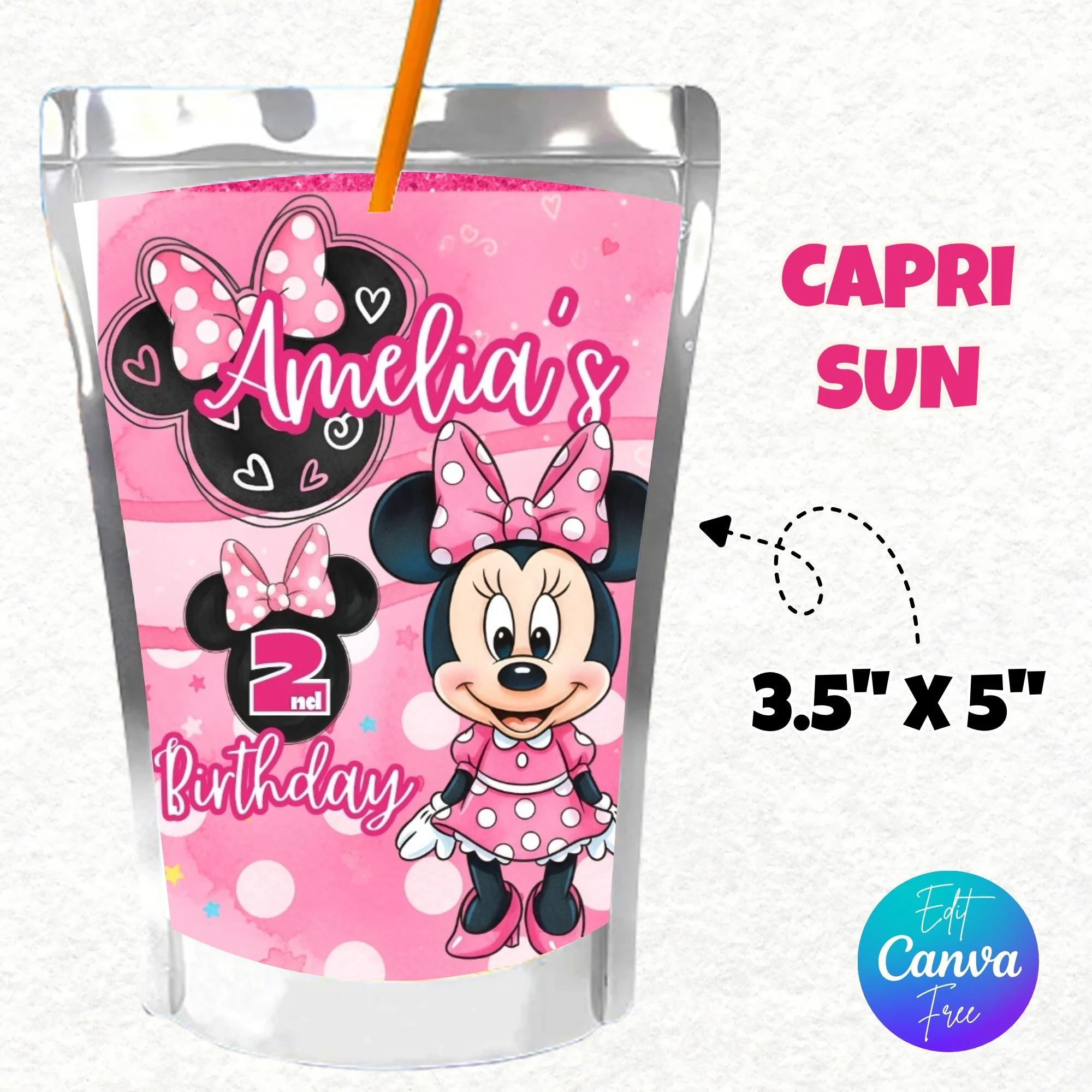 Minnie Mouse Birthday Party Favors, 10 Minnie Birthday Printables, Minnie Gable Box Label, Adorable Minnie Birthday Favor