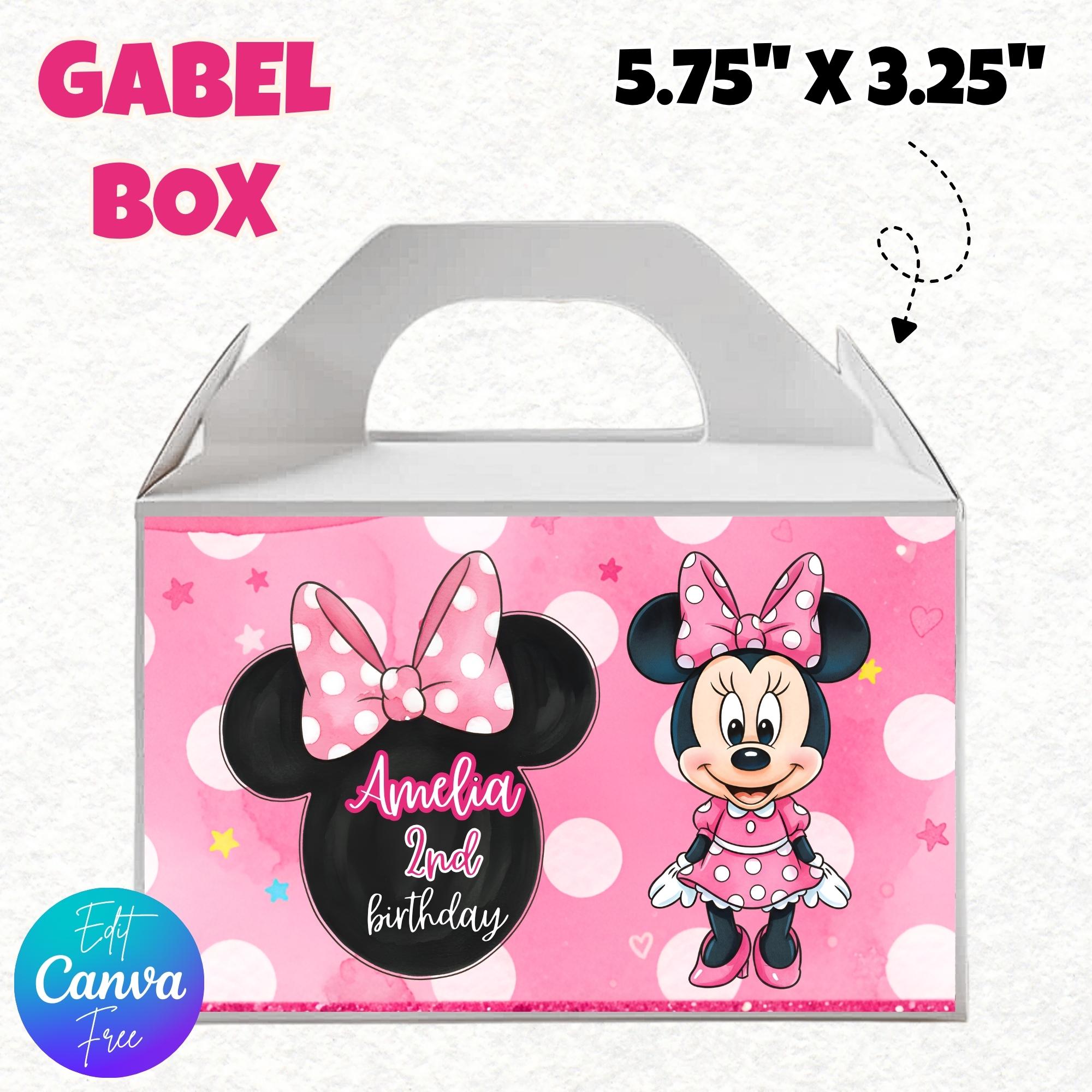 Minnie Mouse Birthday Party Favors, 10 Minnie Birthday Printables, Minnie Gable Box Label, Adorable Minnie Birthday Favor