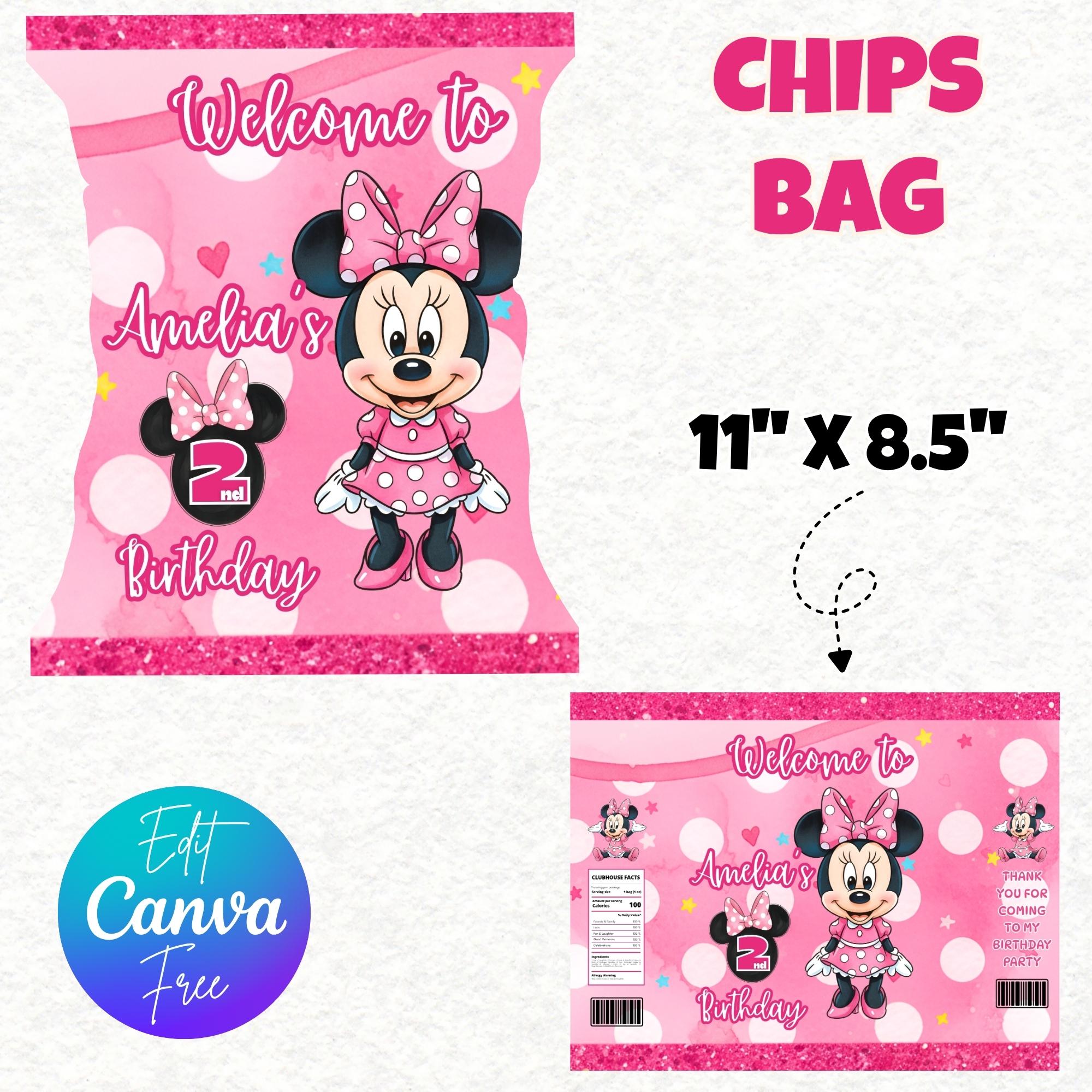 Minnie Mouse Birthday Party Favors, 10 Minnie Birthday Printables, Minnie Gable Box Label, Adorable Minnie Birthday Favor