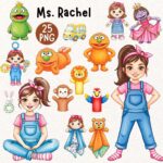 Ms Rachel Clipart, Cute Ms Rachel PNG, Adorable Ms Rachels Toys, Herbie Georgie Clipart, Miss Rachel Puppets, Ms Rachel & Friends Clipart