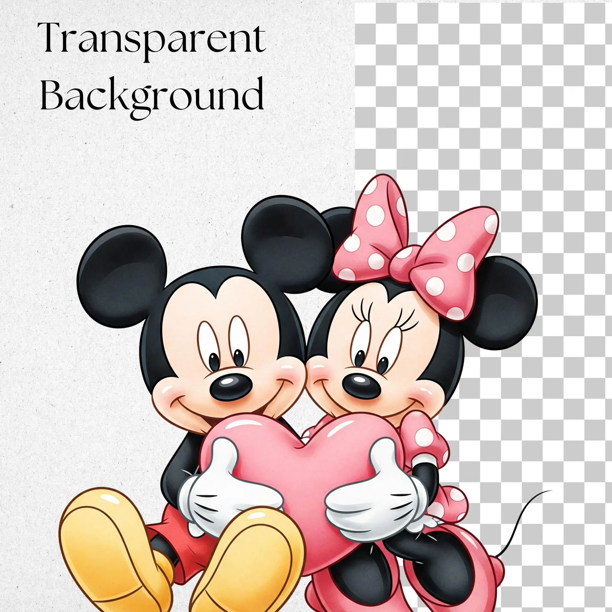 Mickey Minnie Mouse Valentine Clipart