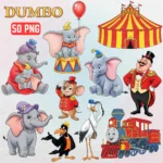 Dumbo Watercolor PNG Cliparts, Dumbo Bundle, Dumbo Birthday, Cute Baby Elephant, Dumbo PNG Bundle, Baby Dumbo Shower, Circus Baby Shower PNG