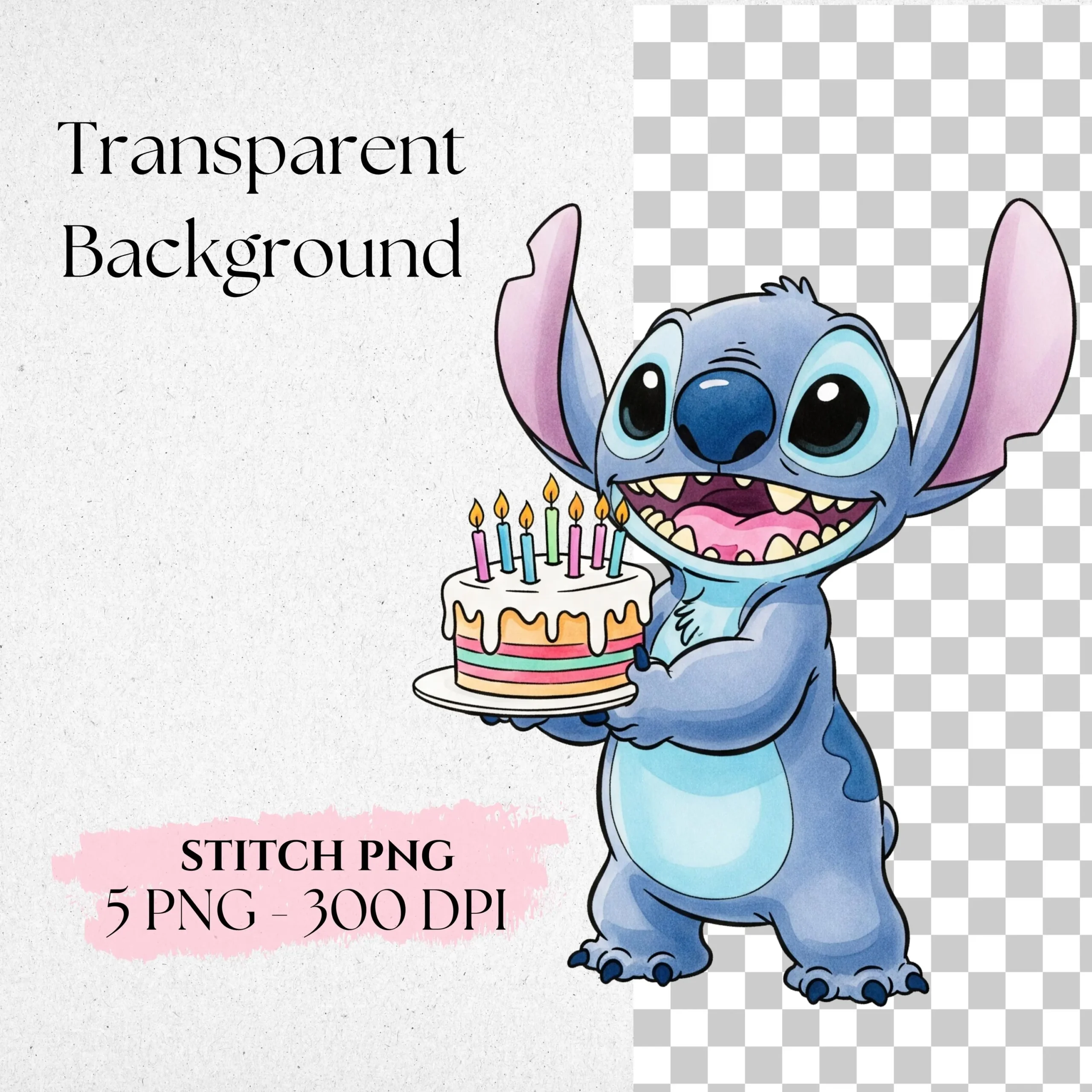 Stitch Watercolor Clipart