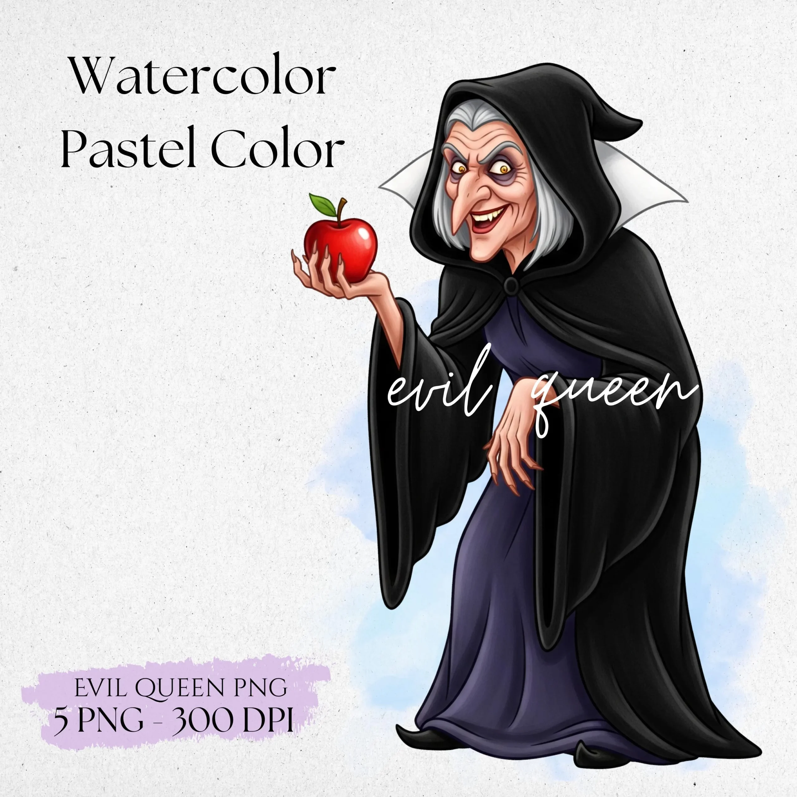 Evil Queen Watercolor Clipart
