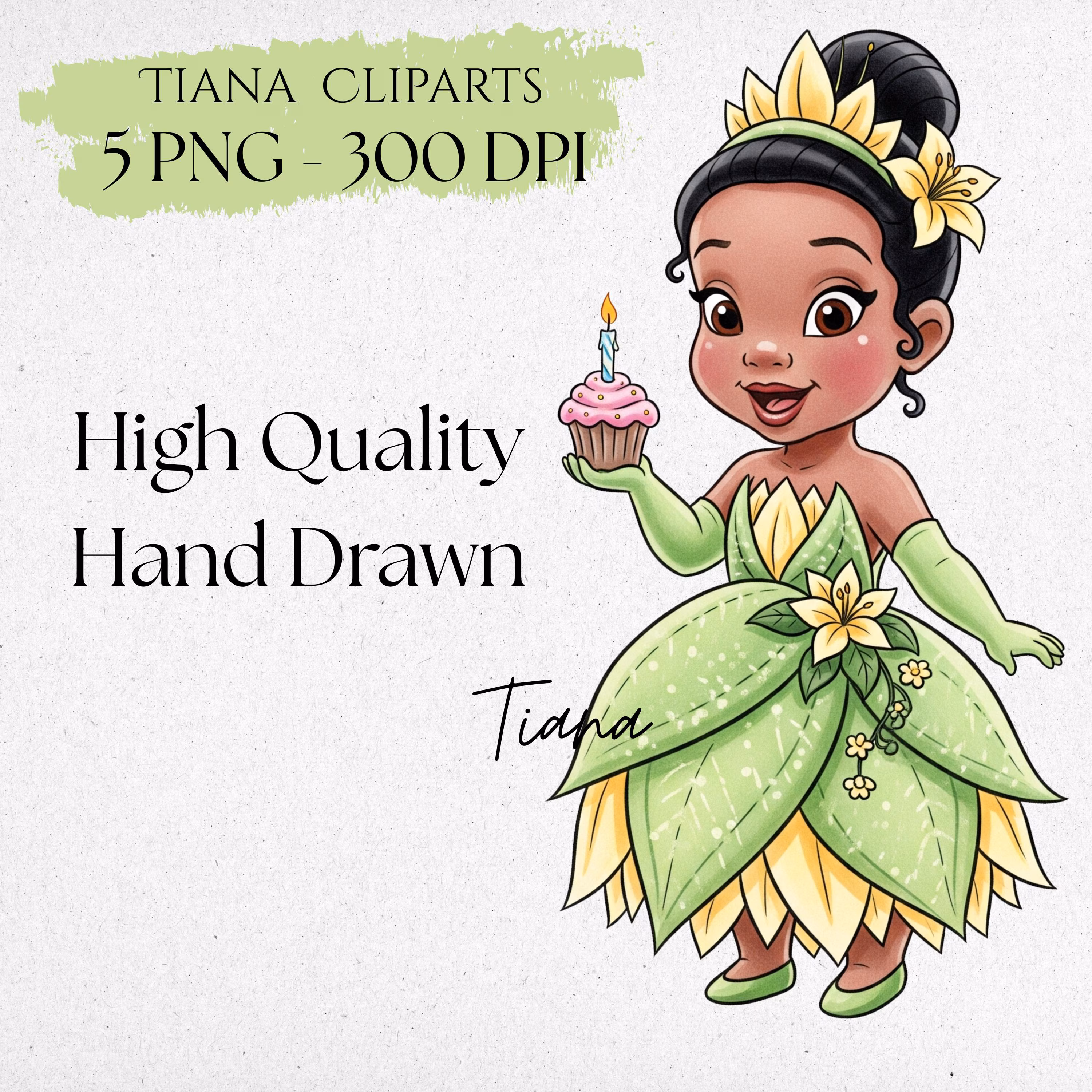 Baby Tiana Watercolor Clipart Bundle