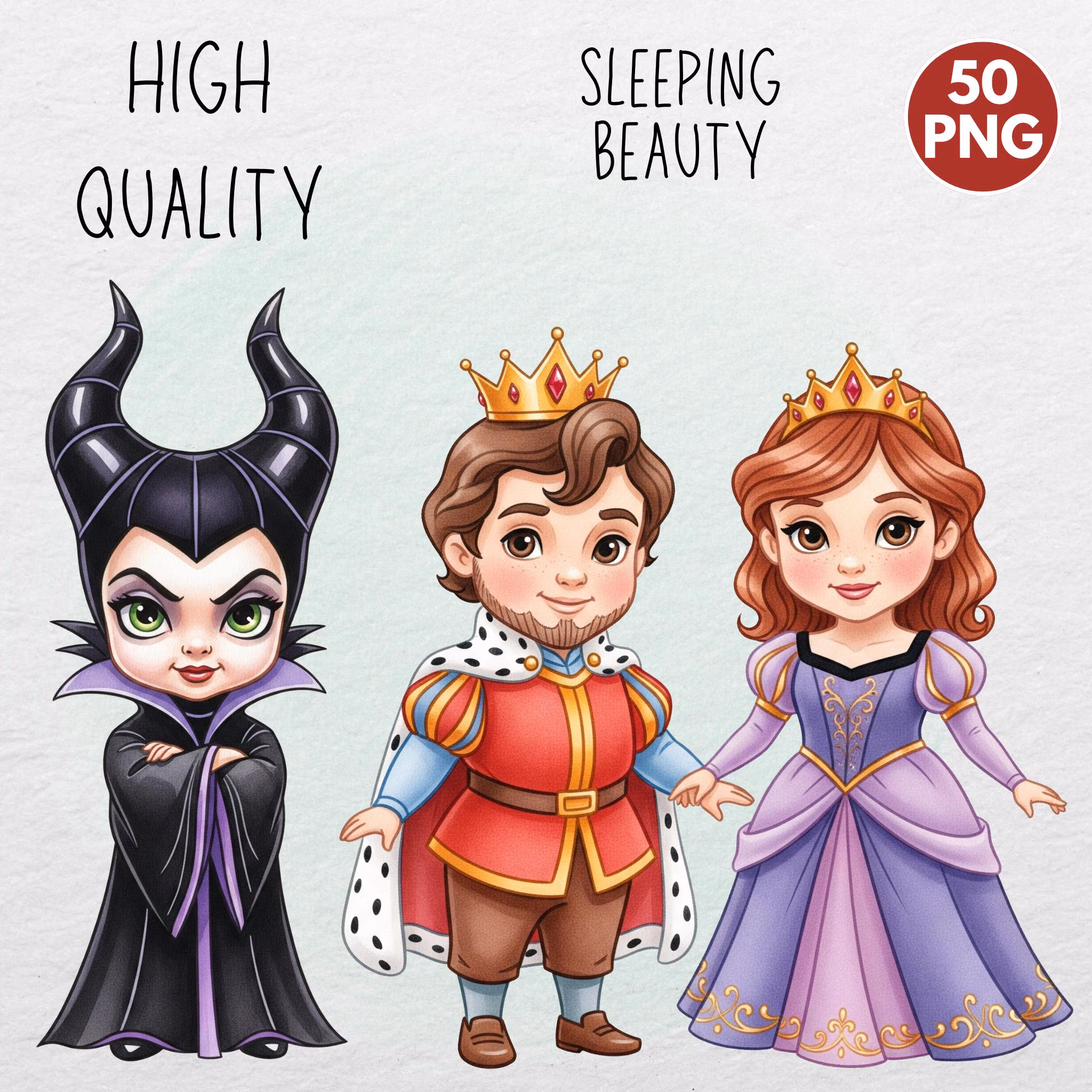 Baby Sleeping Beauty Watercolor Clipart