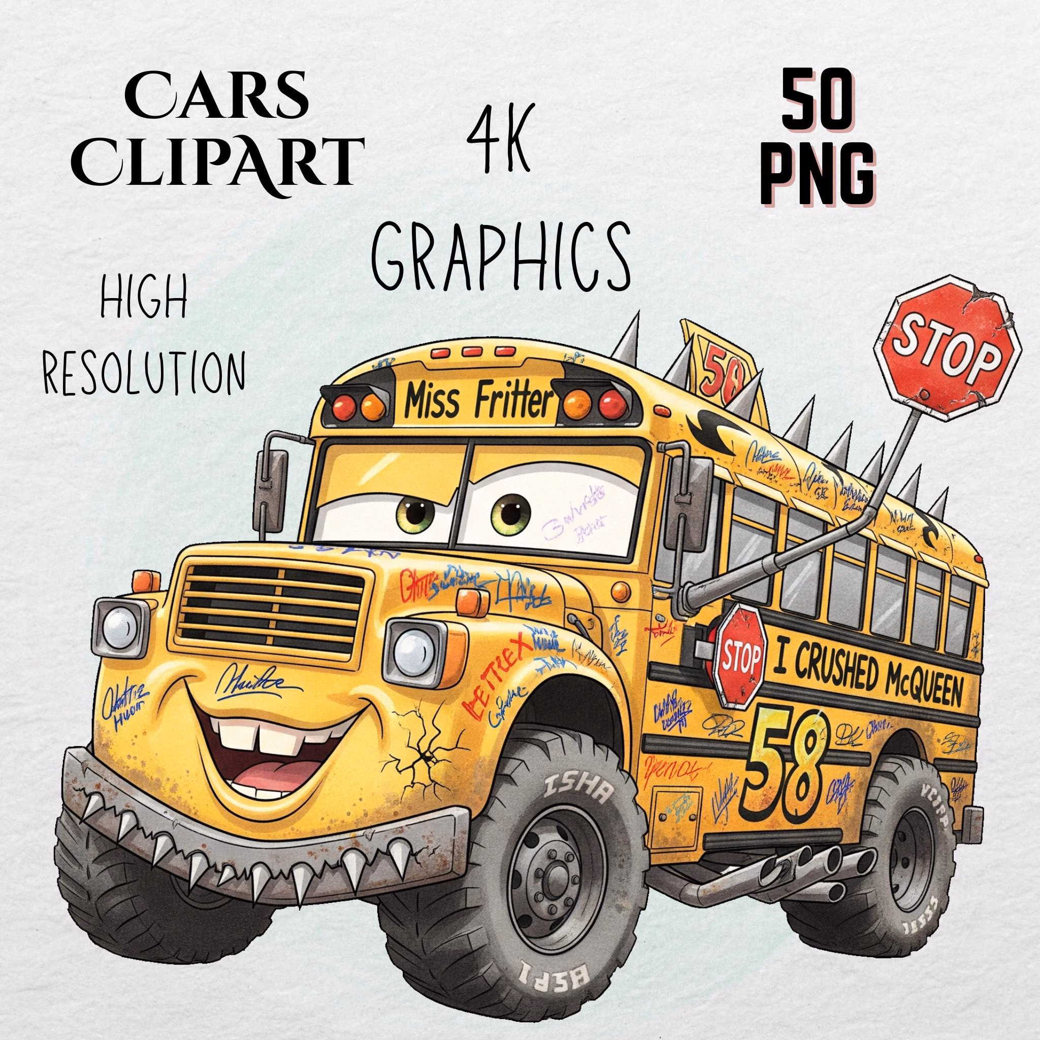 Lightning McQueen Watercolor Clipart