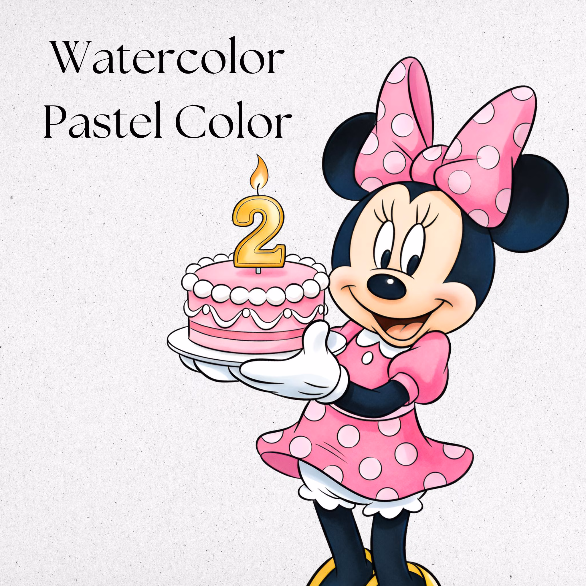 Minnie Mouse Birthday Cake Clipart