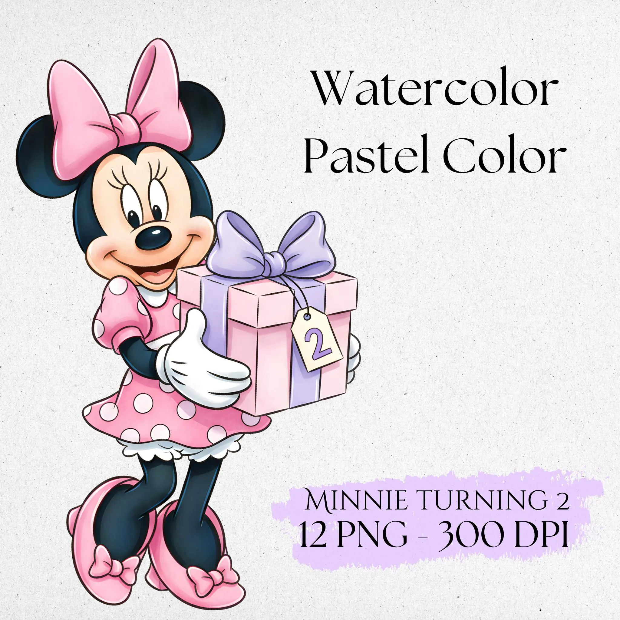 Minnie Mouse 2nd Birthday Clipart