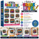 Retro Grade Level PNG and SVG Bundle – Back to School Designs