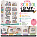 Retro School Staff PNG and SVG Bundle – Back to School Designs
