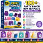 100 Party Favor Box Template Bundle Mega SVG Digital Kit