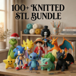100+ Adorable Knitted 3D Characters Ready-to-Print STL/3MF Bundle with Commercial License