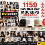 1159 Baseball Cap Mockup Bundle, Baseball Hat Mockup, Vintage Hat Mockup, Vintage Cap Mockups