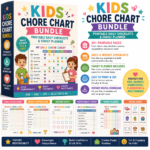Kids Chore Chart Bundle – Printable Daily Checklists and Family Planner