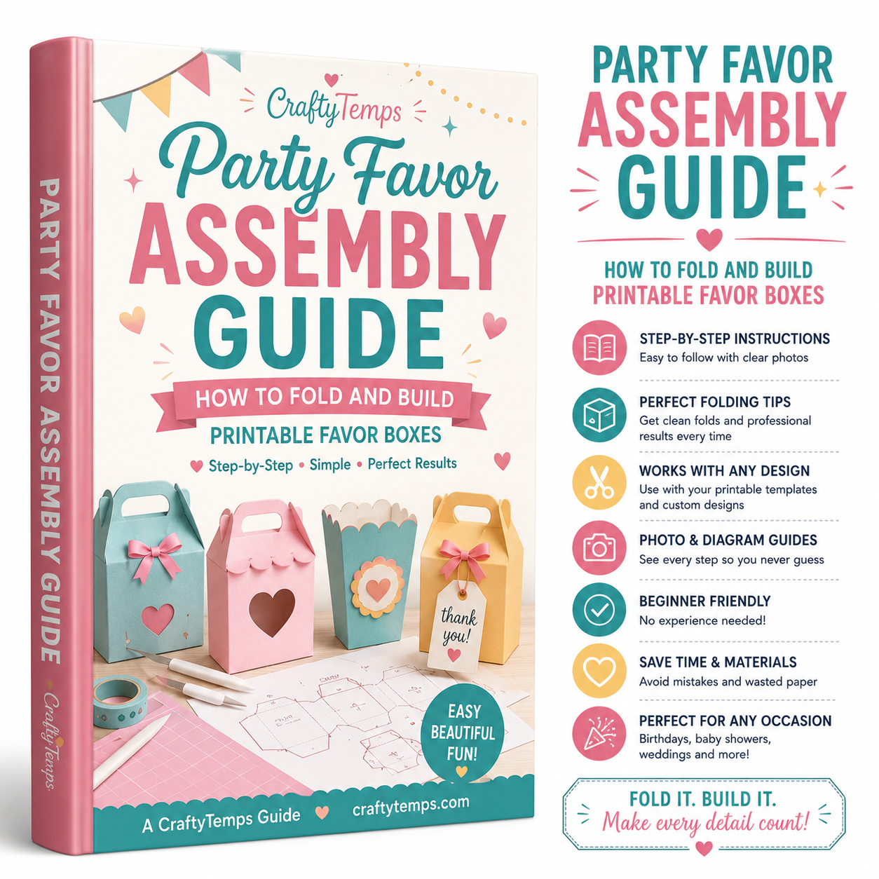 Party Favor Assembly Guide – How to Fold and Build Printable Favor Boxes